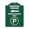 Signmission Reserved Parking Permit Parking W/ & Left Arrow Heavy-Gauge Alum Sign, 18" x 24", GW-1824-23145 A-DES-GW-1824-23145 - alternate 1